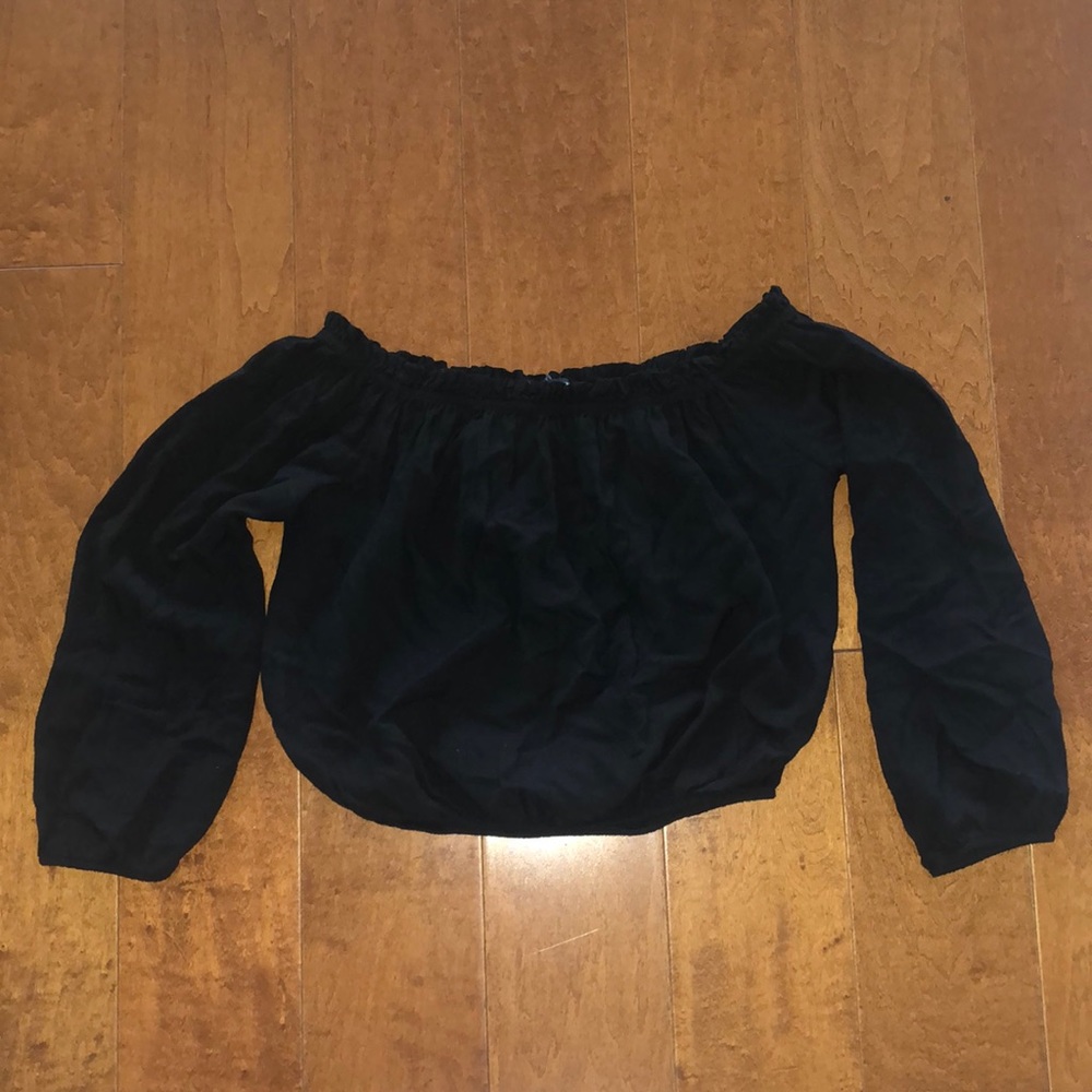 Brandy Melville long black sleeve off the shoulder